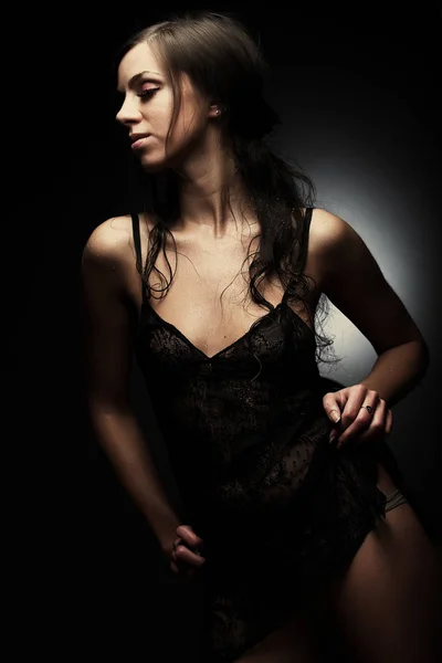 Sexy bruneta fata — Fotografie, imagine de stoc