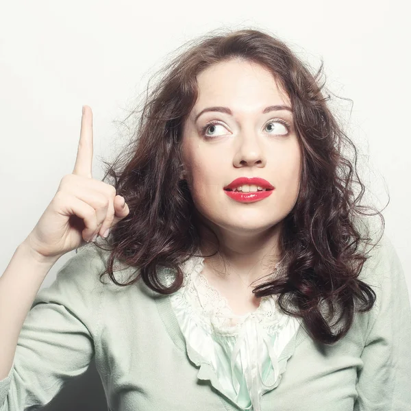 Beautiful and surprised young woma — Stock Photo, Image