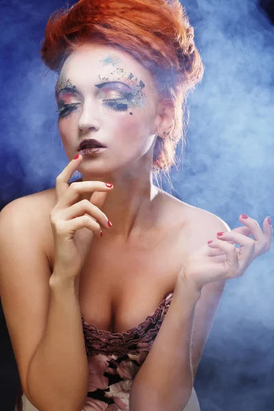 Művészi make-up nő — Stock Fotó
