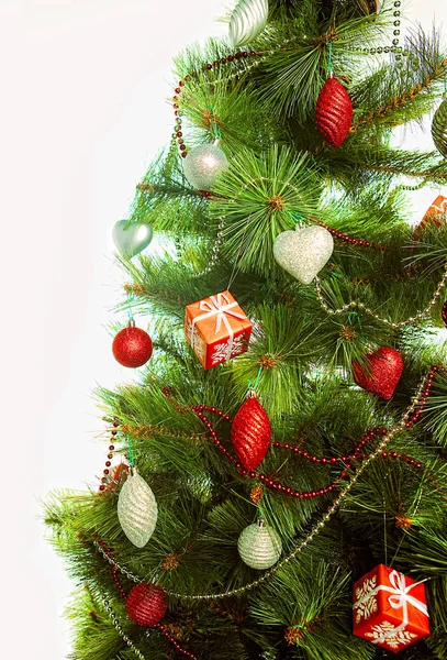 Estúdio tiro de árvore de Natal decorada Imagens Royalty-Free