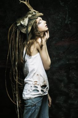 Güzel kadın model.