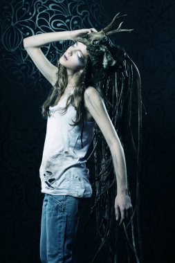 Güzel kadın model.