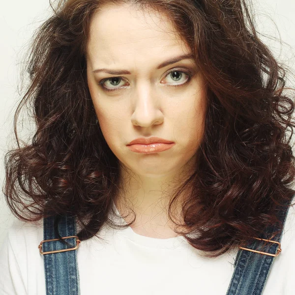 Portrait of dissatisfied young woman