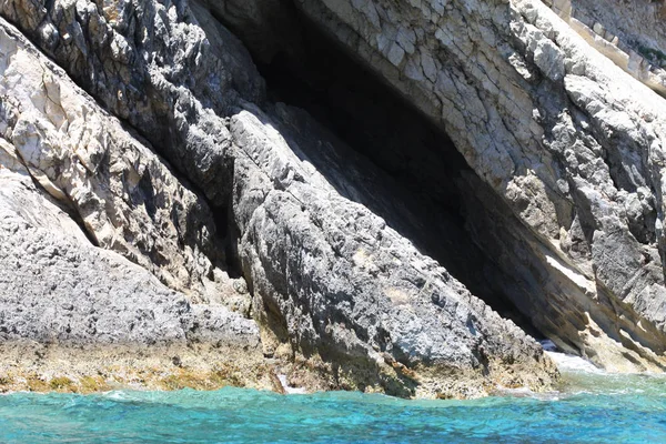 Modré jeskyně na ostrově Zakynthos — Stock fotografie