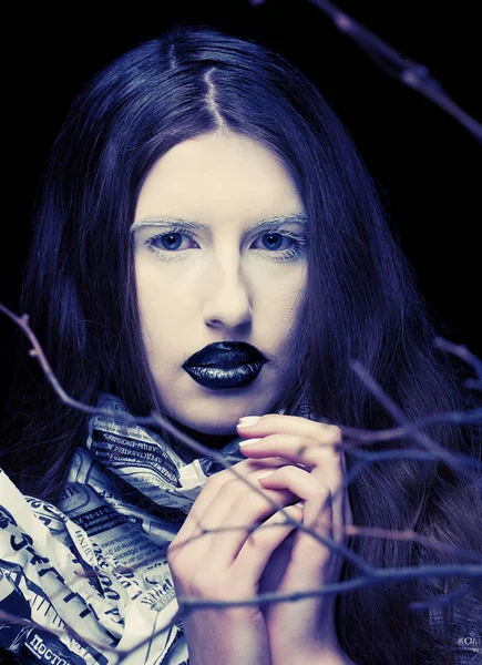 Creatieve visage, Dark Side. — Stockfoto