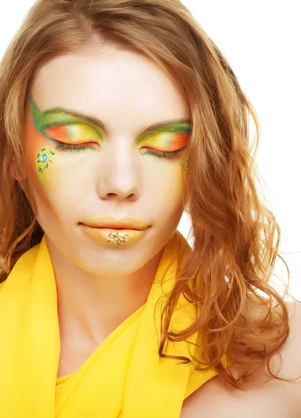 Beautiful look. bright make up — Stock Photo, Image