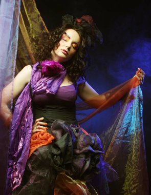 kadın doll tarzı moda çekim. 