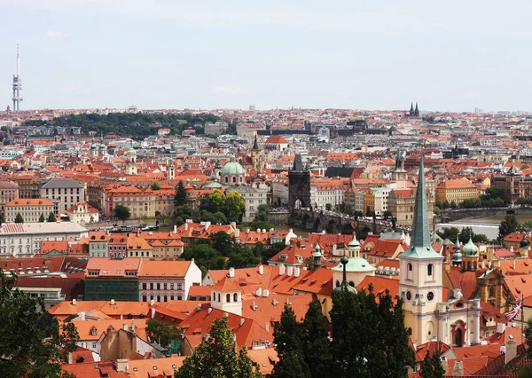 Prag Güzel Cityscape Yaz Gün — Stok fotoğraf