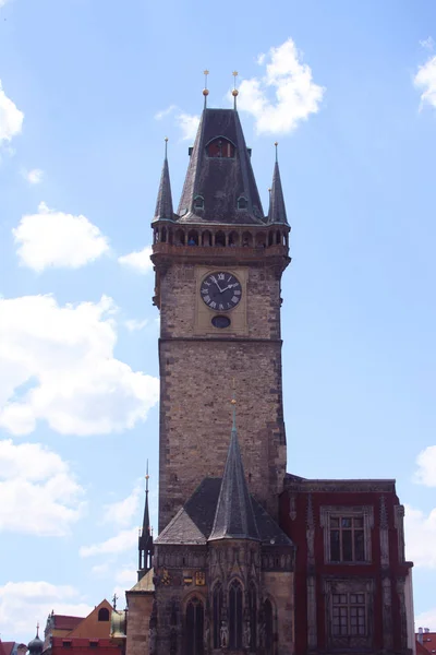 Prag'da renkli eski şehrin görünümü — Stok fotoğraf