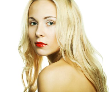 güzel genç gülümseyen kadın. 