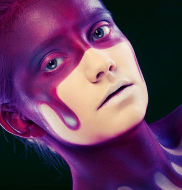 yaratıcı yüz-sanat yakın çekim