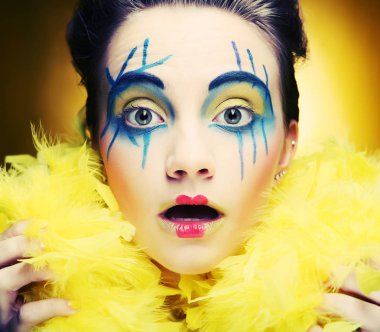 yaratıcı visage çılgın kız