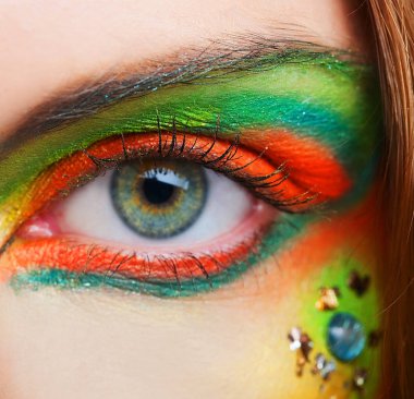 Makro güzel kadın göz