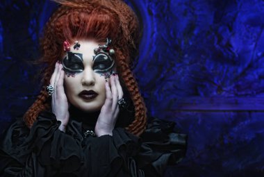 Gotik cadı. Karanlık kadın..