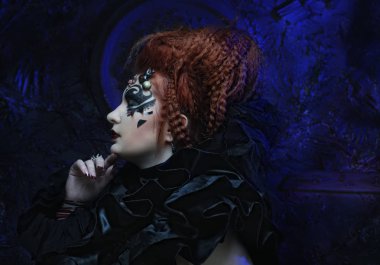 Gotik cadı. Karanlık kadın..