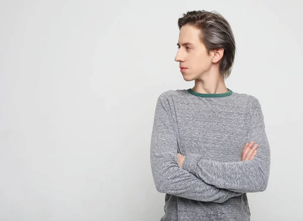 Attractive Young Male Model posing in studio — Stock Photo, Image