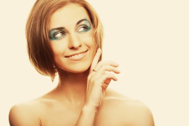 Yaratıcı makyaj. Genç kadın