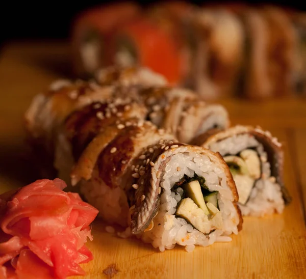 Sushi em japonês restaraunt — Fotografia de Stock