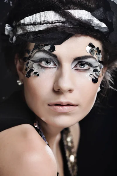 Mujer con maquillaje creativo — Foto de Stock