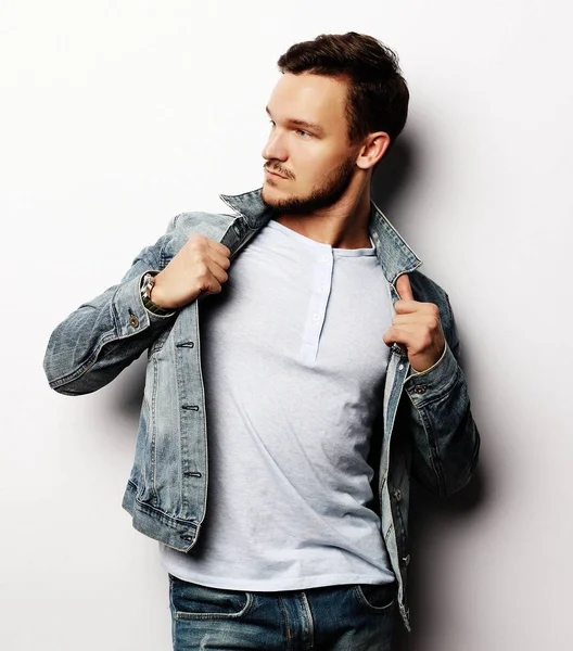 Portrait of sexy man over white  background — Stock Photo, Image