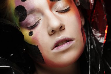 Koyu Güzel Gotik Prenses. Yakından kapatın. Cadılar Bayramı parti konsepti.