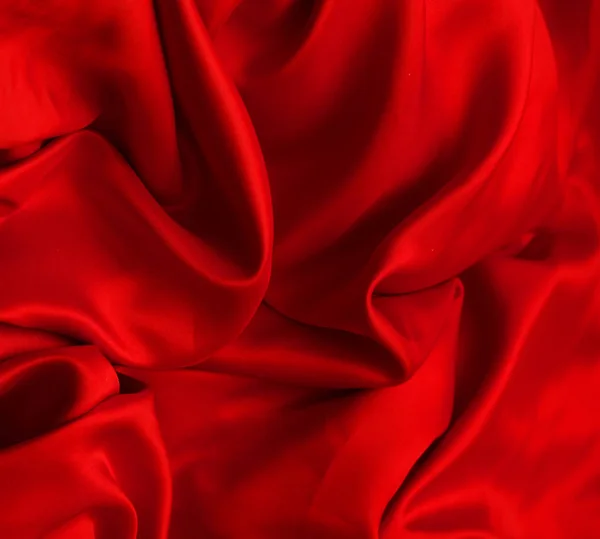 Smooth elegant red silk — Stock Photo, Image