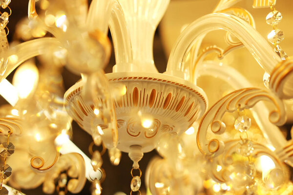 ceiling lamps, chandeliers in the store