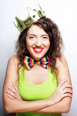 genç güzel ifade kadın taç