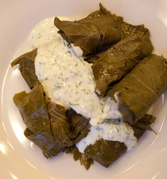 Dolma, comida tradicional georgiana, primer plano — Foto de Stock