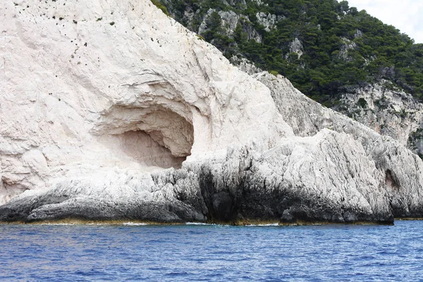Blå grottor på ön Zakynthos, Grekland, resor koncept — Stockfoto