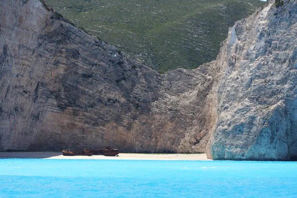 Grotte blu sull'isola di Zante, Grecia, concetto di viaggio — Foto Stock
