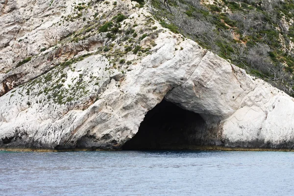 Blue caves on Zakynthos island, Greece, travel concept — Stock Photo, Image
