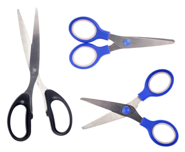 Set Scissors Isolated White Background — Stock Photo, Image