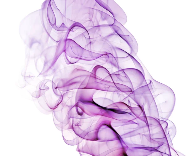 Light Lilac Smoke Isolated White Background — Stock Photo, Image