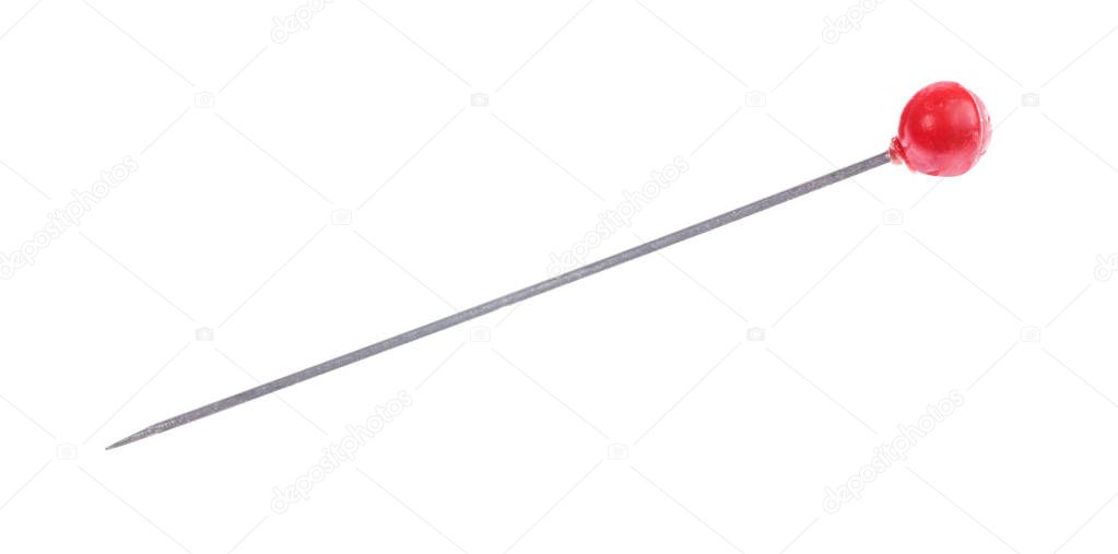 single pin isolated on white background
