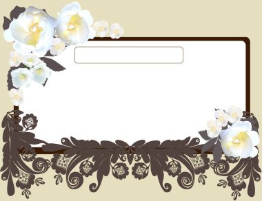 gül çiçek çizim wirh çerçevesinden