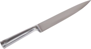 illüstrasyon izole beyaz arka plan üzerinde tek metal mutfak bıçağı ile