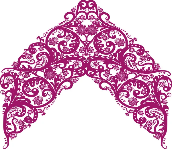 Illustration Pink Ornament Decoration White Background — Stock Vector