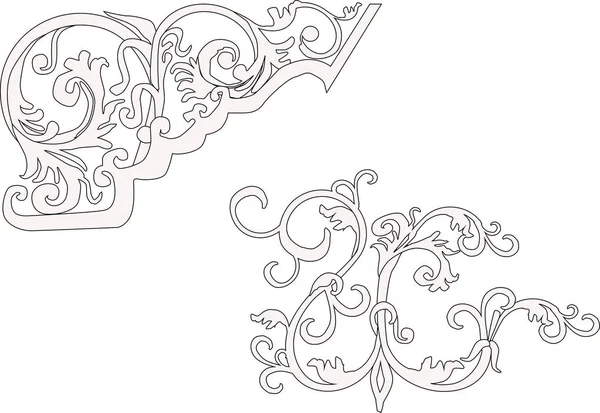 Ілюстрація Світлими Прикрасами Білому Тлі — стоковий вектор
