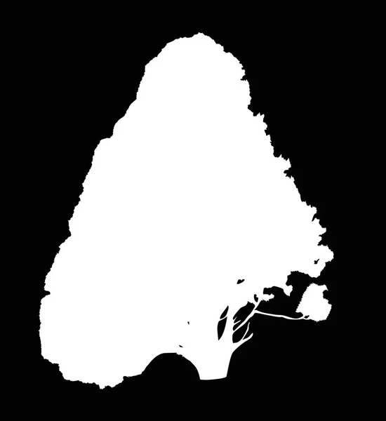 Illustration Mit Kiefernsilhouette Isoliert Auf Schwarzem Hintergrund — Stockvektor