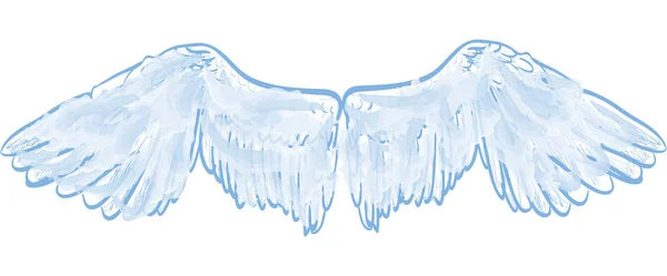 Иллюстрация Крыльями Ангела Белом Фоне — стоковый вектор