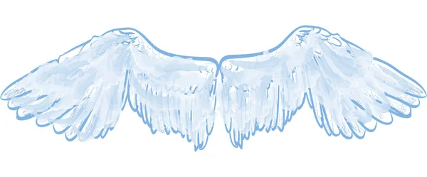 Ilustração Com Asas Anjo Isolado Fundo Branco —  Vetores de Stock