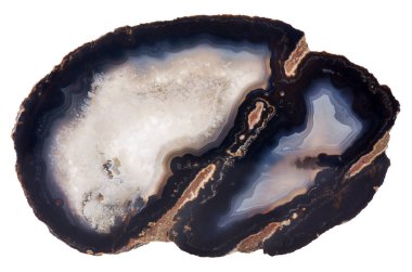 beyaz izole koyu mavi akik