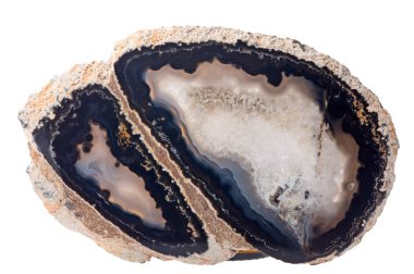 beyaz izole koyu mavi akik bölümü