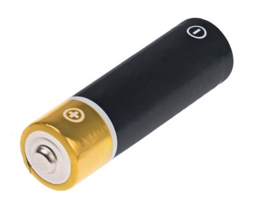 Beyaz üzerine siyah ve sarı pil