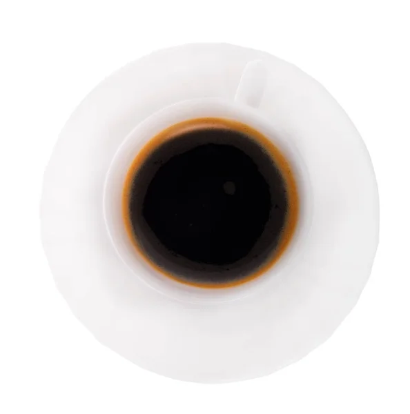 Isolerad övre vy av kaffe Mugg — Stockfoto