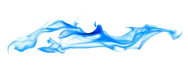 在白色上隔绝的蓝色火焰长火花 — 图库照片