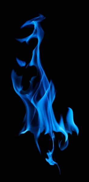 Isolated on black blue fire spark — Stock Photo, Image