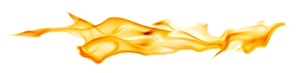 Жовта довга пожежна смуга ізольована на білому — стокове фото