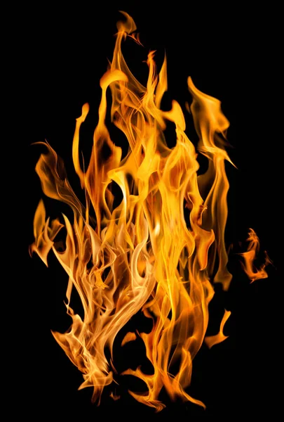 Orange isolated fire sparks on black — Stock Photo, Image